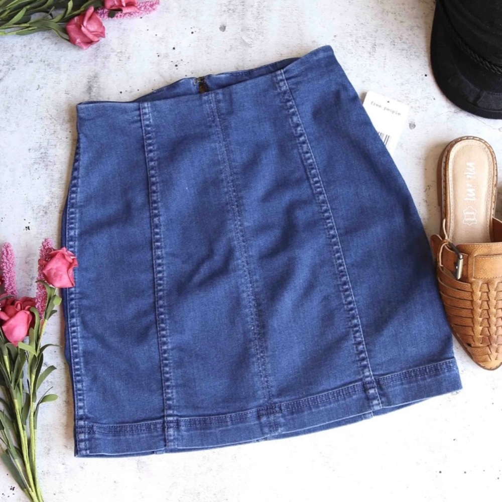Free People - Modern Novelty Mini Denim Skirt